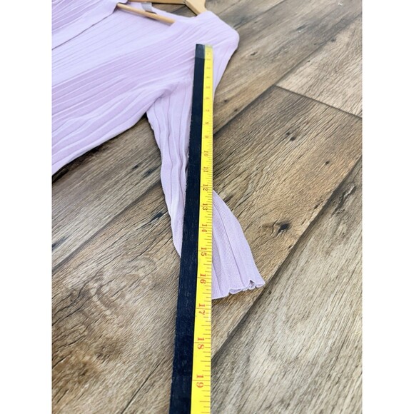 New Chico’s Womens Open Front Cardigan Sweater Purple Long Sleeve Size 1 - Picture 13 of 17